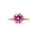 LILLIE - Chatham® Pink Sapphire 18k Rose Gold 6 Prong Knife Edge Solitaire Ring Engagement Ring Lily Arkwright
