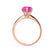 LILLIE - Chatham® Pink Sapphire 18k Rose Gold 6 Prong Knife Edge Solitaire Ring Engagement Ring Lily Arkwright