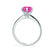 LILLIE - Chatham® Pink Sapphire 18k White Gold 6 Prong Knife Edge Solitaire Ring Engagement Ring Lily Arkwright