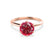 LILLIE - Chatham® Ruby 18k Rose Gold 6 Prong Knife Edge Solitaire Ring Engagement Ring Lily Arkwright