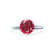 LILLIE - Chatham® Ruby 18k White Gold 6 Prong Knife Edge Solitaire Ring Engagement Ring Lily Arkwright