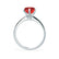 LILLIE - Chatham® Ruby 950 Platinum 6 Prong Knife Edge Solitaire Ring Engagement Ring Lily Arkwright