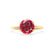 LILLIE - Chatham® Ruby 18k Yellow Gold 6 Prong Knife Edge Solitaire Ring Engagement Ring Lily Arkwright