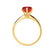 LILLIE - Chatham® Ruby 18k Yellow Gold 6 Prong Knife Edge Solitaire Ring Engagement Ring Lily Arkwright