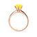 LILLIE - Chatham® Yellow Sapphire 18k Rose Gold 6 Prong Knife Edge Solitaire Ring Engagement Ring Lily Arkwright