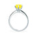 LILLIE - Chatham® Yellow Sapphire 950 Platinum 6 Prong Knife Edge Solitaire Ring Engagement Ring Lily Arkwright