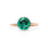 LILLIE - Chatham® Emerald 18k Rose Gold 6 Prong Knife Edge Solitaire Ring Engagement Ring Lily Arkwright