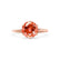 LILLIE - Chatham® Padparadscha Sapphire 18k Rose Gold 6 Prong Knife Edge Solitaire Ring Engagement Ring Lily Arkwright