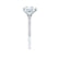 LILLIE LUXE - Round Moissanite & Diamond 18k White Gold Shoulder Set Ring Engagement Ring Lily Arkwright