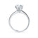 LILLIE LUXE - Round Moissanite & Diamond 18k White Gold Shoulder Set Ring Engagement Ring Lily Arkwright