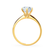 LILLIE - Round Moissanite 18K Yellow Gold 6 Prong Knife Edge  Solitaire Ring Engagement Ring Lily Arkwright