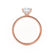 LIVELY - Radiant Moissanite & Diamond 18k Rose Gold Petite Hidden Halo Pavé Shoulder Set Ring Engagement Ring Lily Arkwright