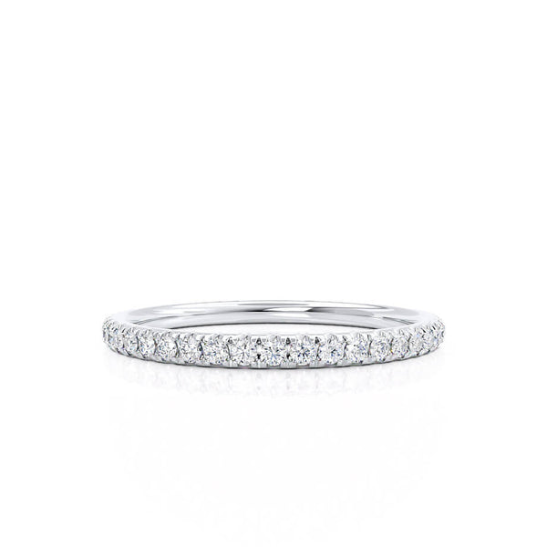 CECELIA - 1.65mm Micro Pavé Platinum Eternity Wedding Band Eternity Lily Arkwright