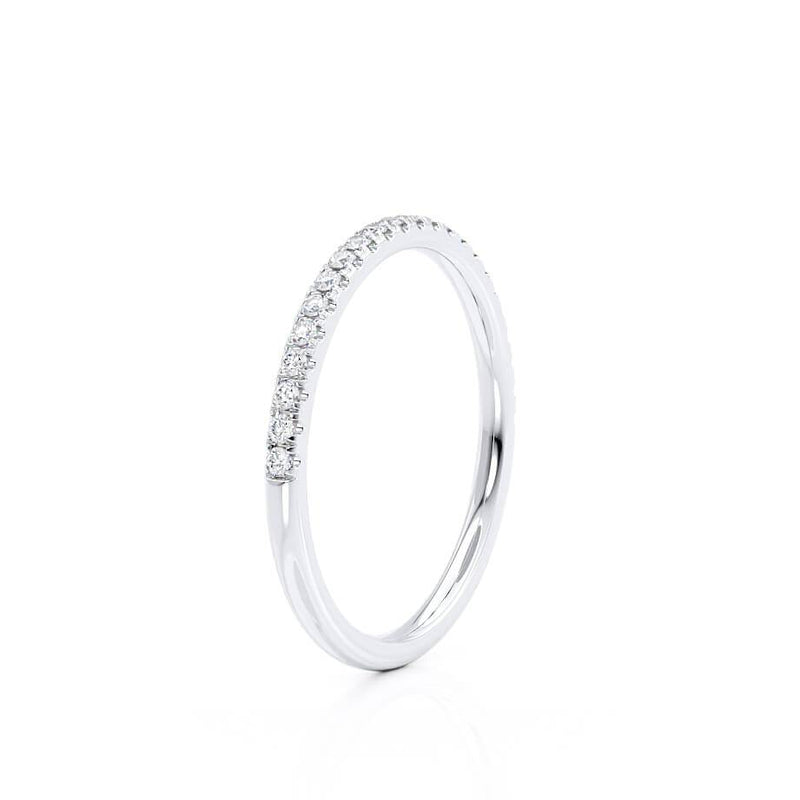 CECELIA - 1.65mm Micro Pavé 18k White Gold Eternity Wedding Band Eternity Lily Arkwright