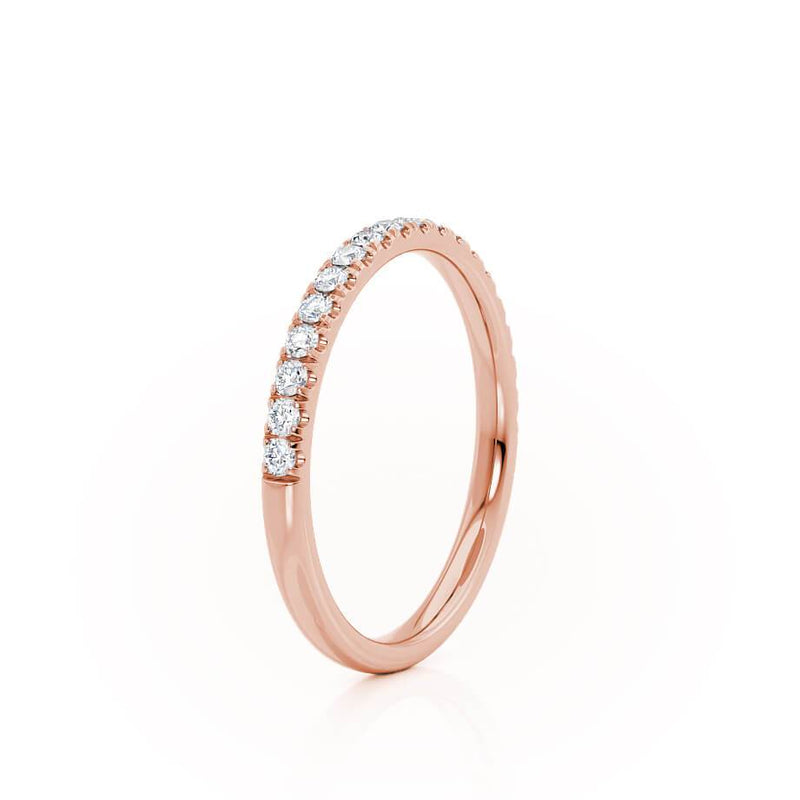 EMBER - Court Pavé 18k Rose Gold Eternity Wedding Band Eternity Lily Arkwright