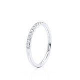 EMBER - Court Pavé 18k White Gold Eternity Wedding Band Eternity Lily Arkwright