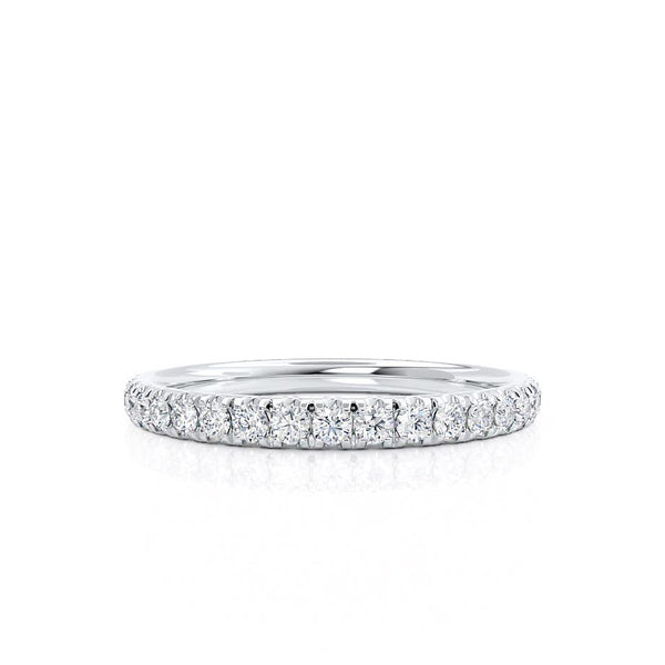 cecelia moissanite lab diamond eternity wedding band comfort fit white gold Lily Arkwright 2