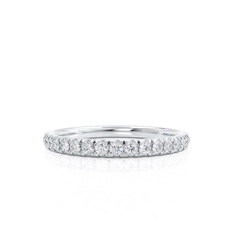 cecelia moissanite lab diamond eternity wedding band comfort fit white gold Lily Arkwright 2