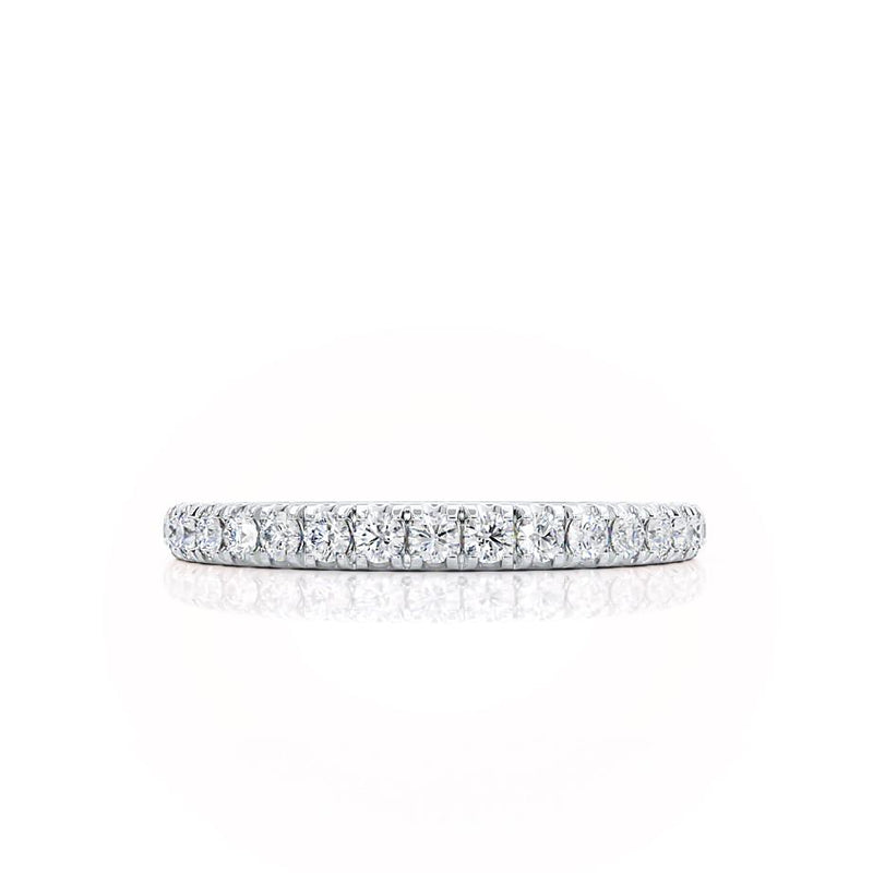 cecelia moissanite lab diamond eternity wedding band comfort fit white gold Lily Arkwright 3