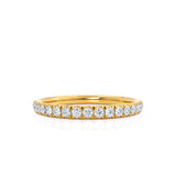 CECELIA - Ex Display Half Set 1.65mm Round Moissanite 18K Yellow Pavé Eternity Band Eternity Lily Arkwright