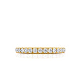 CECELIA - Ex Display Half Set 1.65mm Round Moissanite 18K Yellow Pavé Eternity Band Eternity Lily Arkwright