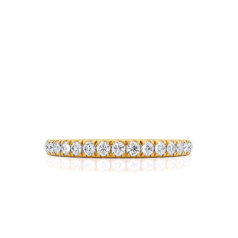 CECELIA - Ex Display Half Set 2.00mm 18k Yellow Pavé Eternity Band Eternity Lily Arkwright