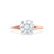DAHLIA - Round Moissanite 18k Rose Gold Split Shank Solitaire Ring Engagement Ring Lily Arkwright