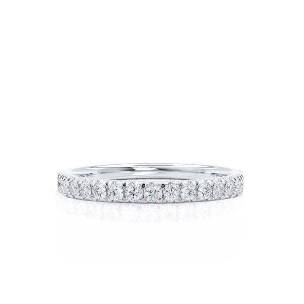 EMBER - Outlet 2.20mm Court Pavé Platinum 950 half set Eternity Wedding Band Eternity Lily Arkwright