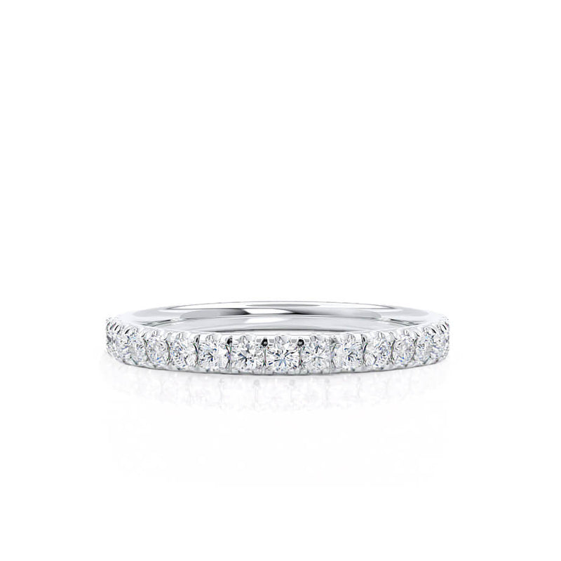 EMBER - 2.20mm Court Pavé Platinum 950 Eternity Wedding Band Eternity Lily Arkwright