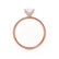 LIVELY - Elongated Cushion Moissanite & Diamond 18k Rose Gold Petite Hidden Halo Pavé Shoulder Set Ring Engagement Ring Lily Arkwright