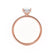LIVELY - Oval Moissanite & Diamond 18k Rose Gold Petite Hidden Halo Pavé Shoulder Set Ring Engagement Ring Lily Arkwright