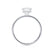 LIVELY - Emerald Moissanite & Diamond 18k White Gold Petite Hidden Halo Pavé Shoulder Set Ring Engagement Ring Lily Arkwright