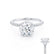 LIVELY - Round Natural Diamond 18k White Gold Petite Hidden Halo Pavé Shoulder Set Ring Engagement Ring Lily Arkwright