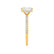 LIVELY - Elongated Cushion Lab Diamond 18k Yellow Gold Petite Hidden Halo Pavé Shoulder Set Engagement Ring Lily Arkwright
