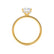 LIVELY - Radiant Moissanite & Diamond 18k Yellow Gold Petite Hidden Halo Pavé Shoulder Set Ring Engagement Ring Lily Arkwright