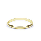 Women's Plain Wedding Band D Shape Profile 18k Yellow Gold Wedding Bands Lily Arkwright