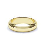 Plain Wedding Band D Shape Profile 18k Yellow Gold Wedding Bands Lily Arkwright
