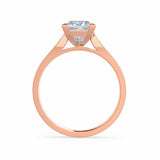 ROSALEE - Princess Moissanite 18k Rose Gold Solitaire Ring Engagement Ring Lily Arkwright