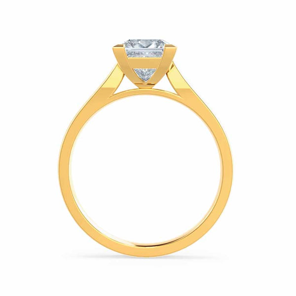 ROSALEE - Princess Moissanite 18k Yellow Gold Solitaire Ring Engagement Ring Lily Arkwright