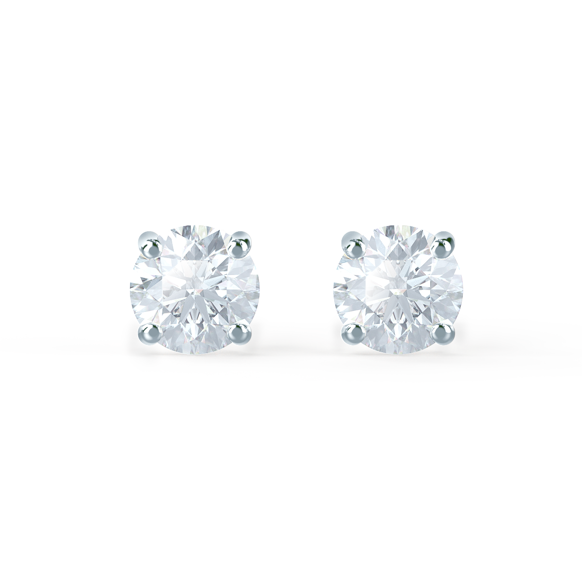 Sena Round Moissanite 950 Platinum Stud Earrings – Lily