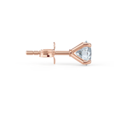 SENA - Round Moissanite 18k Rose Gold Stud Earrings Earrings Lily Arkwright