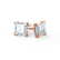 TRINITY - Princess Moissanite 18k Rose Gold Stud Earrings Earrings Lily Arkwright