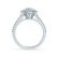 AMELIA - Ex Display Ring 1.00ct Round Moissanite & Diamond 950 Platinum Halo Engagement Ring Lily Arkwright
