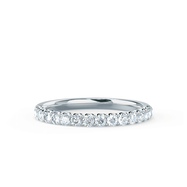 AURELIA - Outlet Round Moissanite 2.00mm 950 Platinum Pavé half set Eternity Band Eternity Lily Arkwright