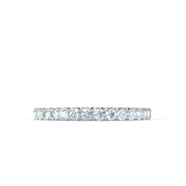 AURELIA - Round Moissanite 950 Platinum Pavé Eternity Band Eternity Lily Arkwright