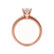 BELLE - Round Moissanite 18k Rose Gold Shoulder Set Ring Engagement Ring Lily Arkwright