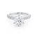 BELLE - Round Lab Diamond 18k White Gold Shoulder Set Ring Engagement Ring Lily Arkwright
