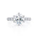 BELLE - Round Moissanite Platinum Shoulder Set Ring Engagement Ring Lily Arkwright