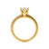 BELLE - Round Moissanite 18k Yellow Gold Shoulder Set Ring Engagement Ring Lily Arkwright