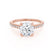 CATALINA - Round Moissanite 18k Rose Gold Shoulder Set Ring Engagement Ring Lily Arkwright